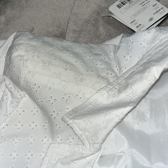 donCaster white eyelet fully lined jacket with zipper pockets at the sides, new - Picture 10 of 12